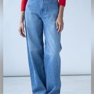 Shaina Mote Wide Leg jeans in Vintage wash size 10 NWT